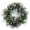 24" Houndstooth & White Berries Artificial Christmas Wreath